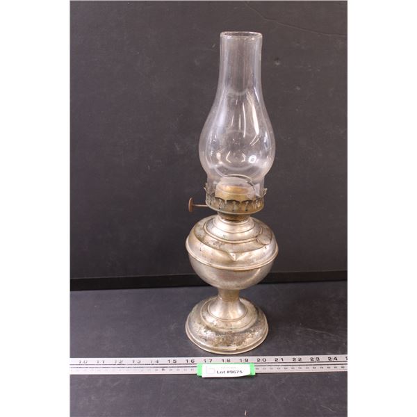 Kerosene Lamp w/Metal Base - 17" x 5"