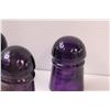 Image 2 : (3) Purple Glass Insulators