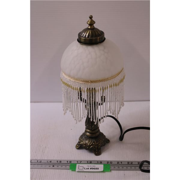 Beaded End Table Lamp - Works - 14" x 6"