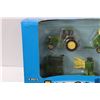 Image 2 : ERTL John Deere Tractor & Implement Set - Die Cast 1:64 Model Scale