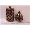 Image 1 : Metal Painted Vases - 14.5" x 10.5"