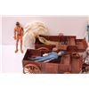 Image 2 : Vintage Lakeside Tex Starr Brand Figurine & Toys Set - Covered Wagon, Cowboys, Horses, Misc.