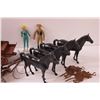 Image 4 : Vintage Lakeside Tex Starr Brand Figurine & Toys Set - Covered Wagon, Cowboys, Horses, Misc.