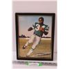 Image 1 : Football Picture of George Reed Saskatchewan Roughriders in Frame - 9.5" x 12"