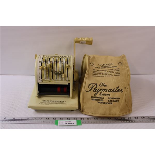 The Paymaster System Adding Machine w/Cover - 11" x 7" x 8"