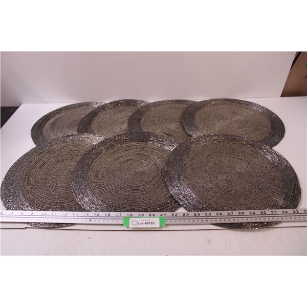 (7) Beaded Serving Place Mats - 14" Diameter