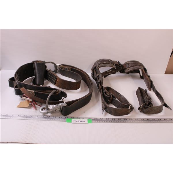 American Signal Corps (1951 Era) - Pole Climbing Harness & Cleats