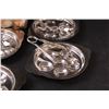 Image 3 : (6) Stainless Steel Escargot Dishes & Spoons Set w/ Snail Shells