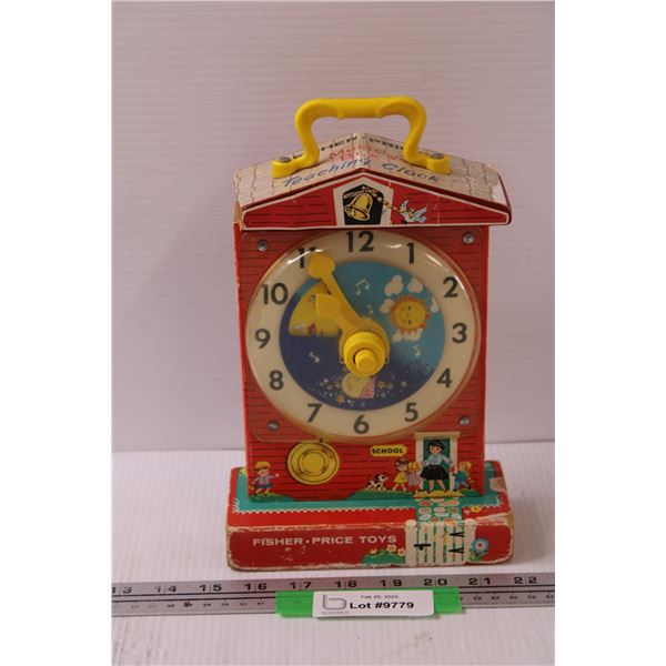 Fisher Price Teaching Clock Children's Toy - Retro