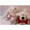 Image 3 : Garfield Santa Stuffy & (3) Stuffies: Bunnies & Puppy