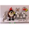 Image 1 : (4) Looney Tunes Stuffies: Taz, Bugs Bunny