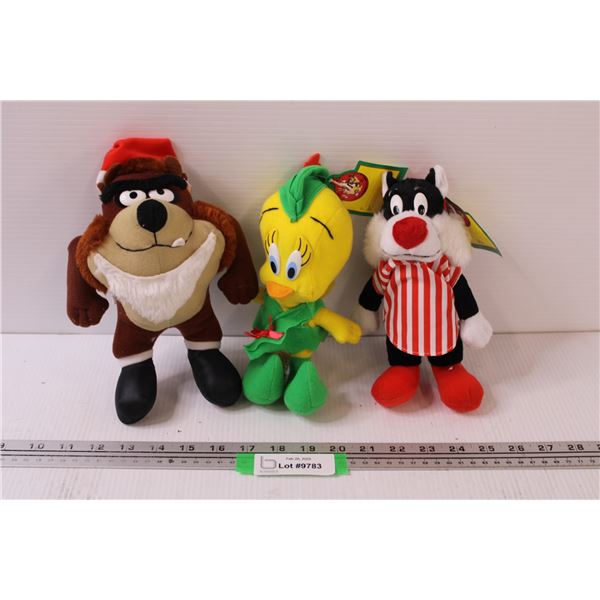 (3) Looney Tunes Stuffies: Taz, Silvester, Tweety Bird