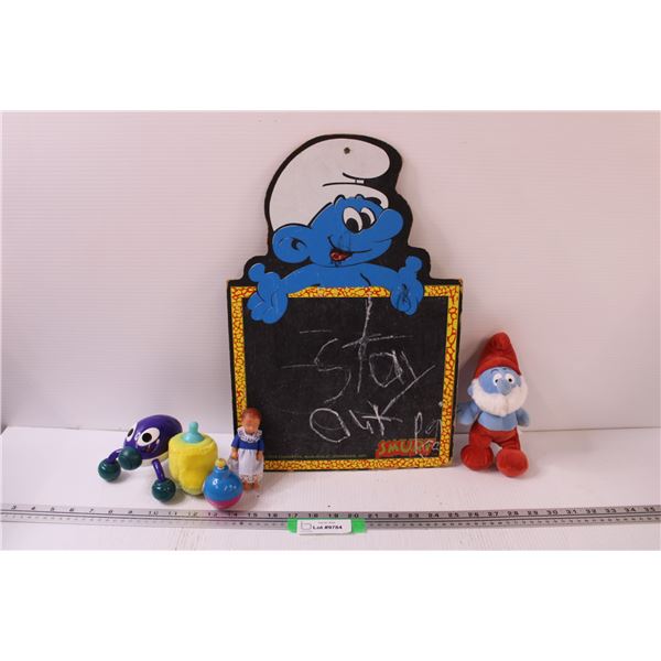 Papa Smurf Stuffy, Smurfs Chalkboard - 18" x 12", Misc Toys