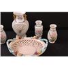 Image 3 : Porcelain Lattice Basket - 8" & (4) Chinese Porcelain Vases - Various Sizes