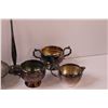 Image 4 : Silver Plated Dishes, Goblets, Sugar & Creamer Sets, Bowl, Misc