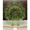 Image 4 : Depression Uranium Green Glass "Cherry Blossom" Pattern 7" Plate