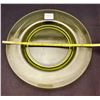 Image 3 : Canary Yellow Uranium Glass 8 1/2" Dinner Plate approx.1900 - Rare