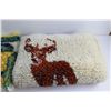 Image 3 : Vintage Hooked Butterfly and Deer Rugs