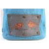 Image 2 : Felted Wool Bag Handbag with Bird & Leather Accents
