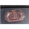Image 2 : Vintage Pink Depression Glass - Relish Dish - Adam Pattern