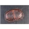 Image 4 : Vintage Pink Depression Glass - Relish Dish - Adam Pattern