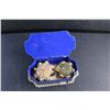 Image 4 : Antique French Shell Sewing Box with Two Oriental Pin Cushions