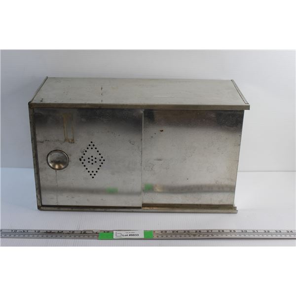 Metal Antique Hoosier Style Bread/Pie Box Storage Bin 19'' x 10 1/2'' x 8''