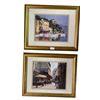 Image 2 : Set of 4 George Bates Framed Prints & Original Signed Painting by Johnson - approx. 16" x 17 1/2" fo