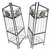 Image 1 : Set of 2 3 Tiers Metal Corner Shelves