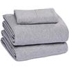 Image 2 : NEW Group of 2 Amazon Basics - Heather Cotton Jersey Bed Sheet Set Twin, Light Grey