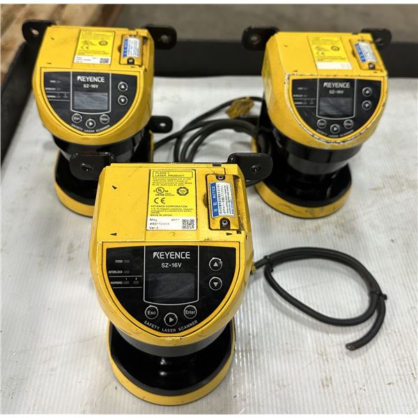 (3) Keyence #SZ-16V Safety Laser Scanners Multi-Bank Multi-Zone