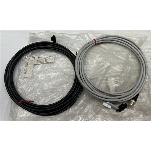 Lot of (2) Keyence Safety Light Curtain Cables #SL-VPT5PM-R & #SL-VPT5PM-T