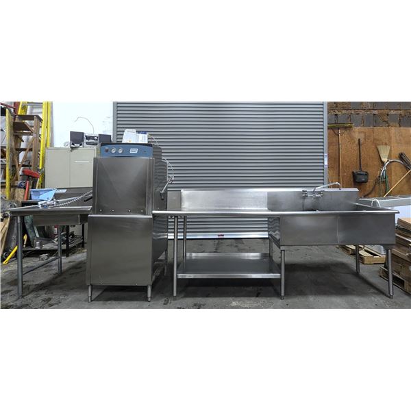 Moyer Diebel MD2000 High Temp Dishwasher With Left Dishtable &  Right 2 Tub Sink | 2072/LBD