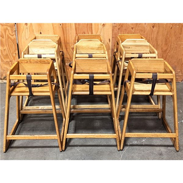 Various size of Wood High Chairs - Lot of 9pcs | R9