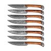 Image 3 : Cape Buffalo Horn Steak Knife Set - Includes Eight Knives