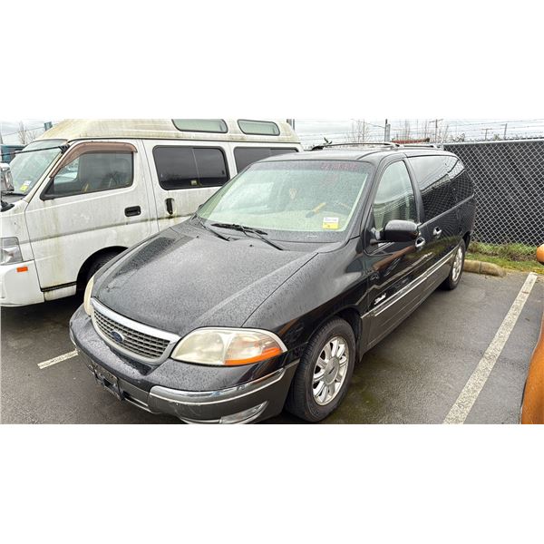 2001 FORD WINDSTAR LIMITED LX, 4DR 6 PASS VAN, BLACK, VIN 2FMDA58431BA93823