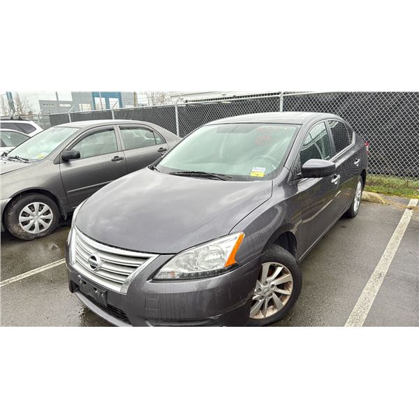 2014 NISSAN SENTRA SV, 4DR SEDAN, GREY, VIN 3N1AB7AP0EL661060