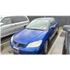 Image 1 : 2004 HONDA CIVIC SI, 2DR COUPE, BLUE, VIN 1HGEM229X4L809075