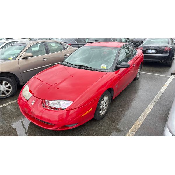 2002 SATURN SC1, 3DR COUPE, RED, VIN 1G8ZP12842Z297102