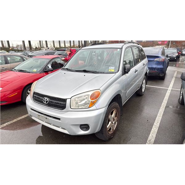 2004 TOYOTA RAV4 4WD, 4DR SUV, GREY, VIN JTEHD20V746006648