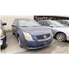 Image 4 : 2009 NISSAN SENTRA 4DR SEDAN, BLUE, VIN 3N1AB61E79L682812