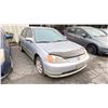 Image 4 : 2003 HONDA CIVIC 4DR SEDAN, GREY, VIN 2HGES158X3H918649