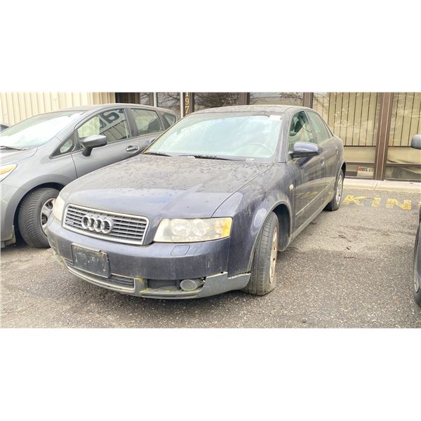 2003 AUDI A4 1.8T, 4DR SEDAN, BLUE, VIN WAULC68E33A228481