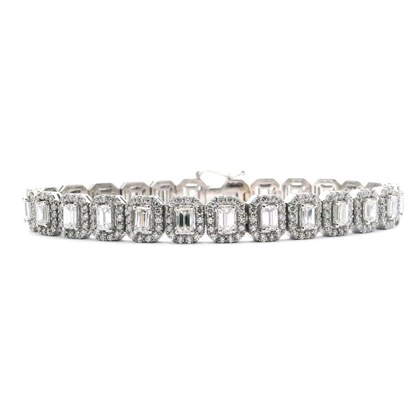 11.15 ct. Diamond Tennis Bracelet - 14KT White Gold
