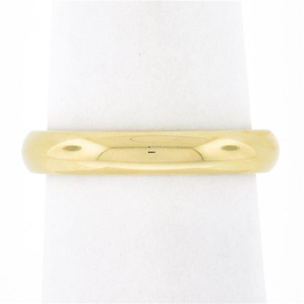 Keepsake Classic 14k Yellow Gold Plain Dome Polished Stack Men Wedding Band Ring