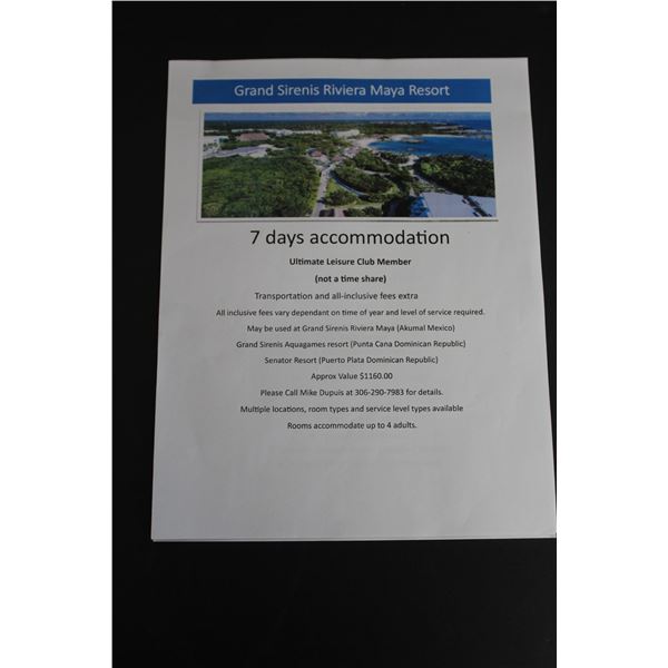 7 Days Accommodation - Further Details in Pictures