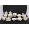 Image 1 : Fine China "Old English" Johnson Bros. England (12 Cups and Saucers, 12 Berry Bowls, Cream and Sugar