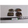 Image 1 : (4) Metal Belt Buckles (Rodeo, Double D Trucking, Ceda)