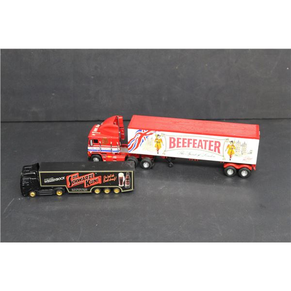 (2) Miniature Semi Tractor Trailers (Beefeater, Weizenbock)