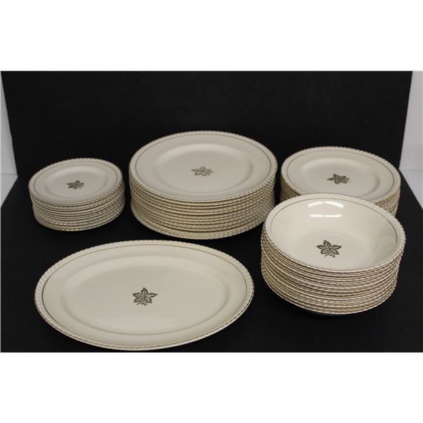 Set of Fine China "Old English" Johnson Bros. England (12 Bread Plates, 12 Salad Plates, 12 Bowls, 1